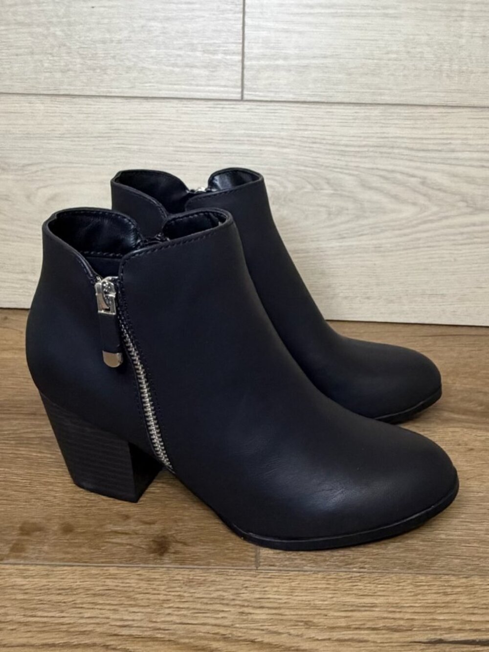 Style & Co. Masrinaa Ankle Booties Faux Leather Black Size 6M